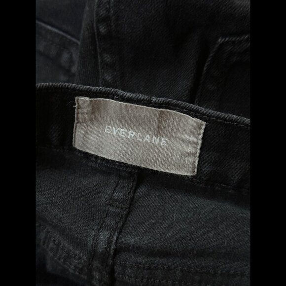 Everlane Jeans 2 Regular Womens Black Straight Denim High Rise - Picture 7 of 9